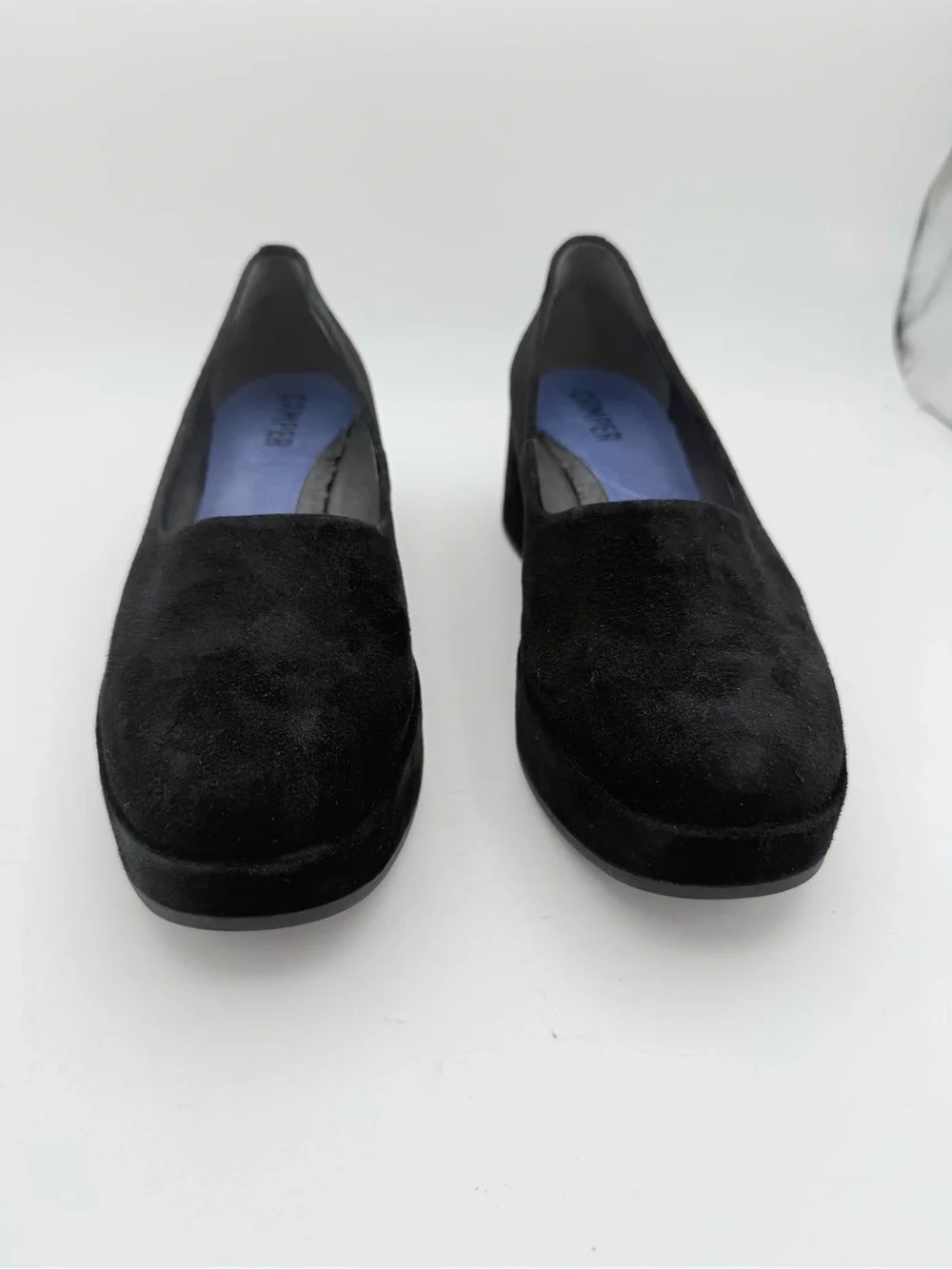 Camper - women’s Sisea black suede leather platform Wedge slip on shoes SZ 9 /39